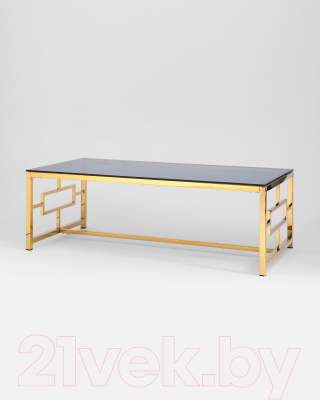 Журнальный столик Stool Group Бруклин 120x60 / ECT-013-TG-SK (стекло Smoke/сталь золото)