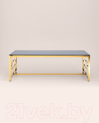 Журнальный столик Stool Group Бруклин 120x60 / ECT-013-TG-SK (стекло Smoke/сталь золото)