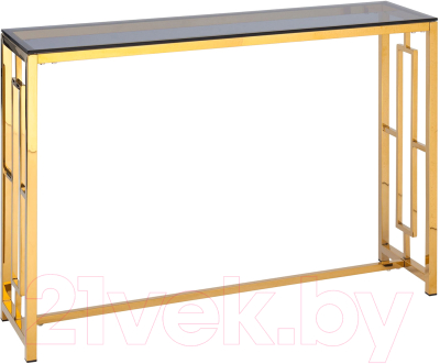 Консольный столик Stool Group Бруклин 115x30 / ECST-013-TG-SK (стекло Smoke/сталь золото) - фото