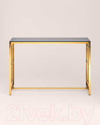 Консольный столик Stool Group Бруклин 115x30 / ECST-013-TG-SK (стекло Smoke/сталь золото)