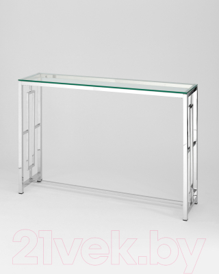 Консольный столик Stool Group Бруклин 115x30 / ECST-013 (прозрачное стекло/сталь серебристый)