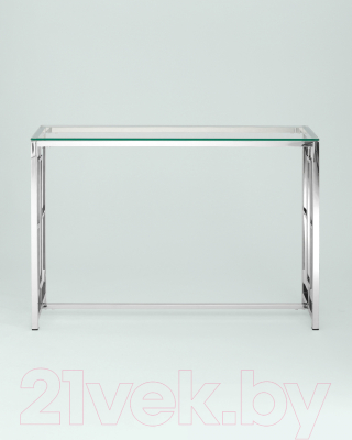 Консольный столик Stool Group Бруклин 115x30 / ECST-013 (прозрачное стекло/сталь серебристый)