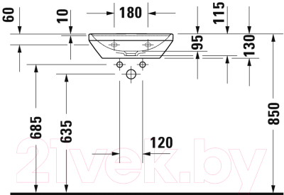 Умывальник Duravit D-Neo