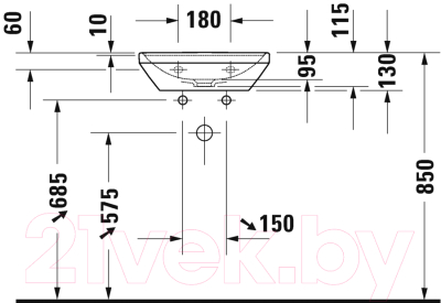 Умывальник Duravit D-Neo