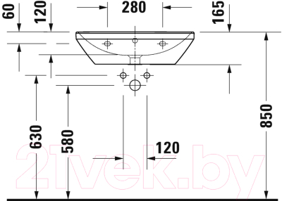 Умывальник Duravit D-Neo