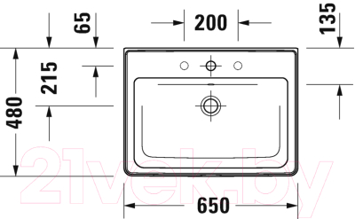 Умывальник Duravit D-Neo