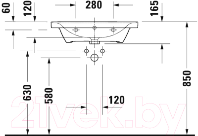 Умывальник Duravit D-Neo