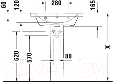 Умывальник Duravit D-Neo