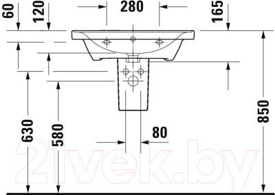 Умывальник Duravit D-Neo