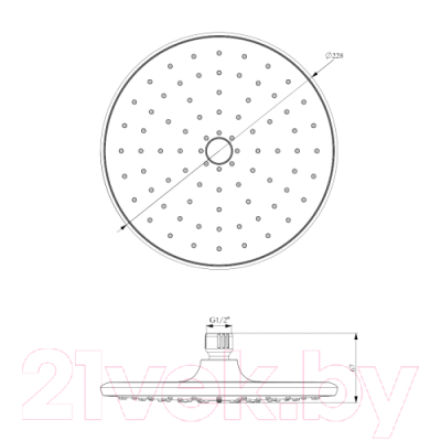 Лейка верхнего душа LEMARK LM8130C
