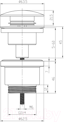 Донный клапан LEMARK LM8500C