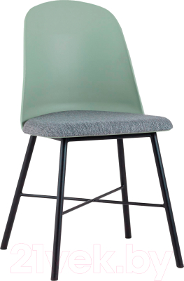 Стул Stool Group Shell с мягким сиденьем / 8336 (серо-зеленый) - фото