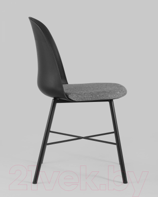 Стул Stool Group Shell с мягким сиденьем / 8336 (черный)