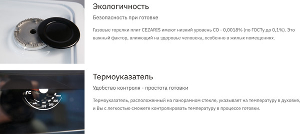 Плита газовая Cezaris ПГ 2150-08