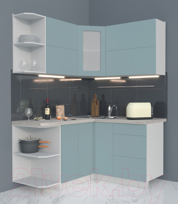 Готовая кухня Интерлиния Мила Матте 1.5x1.4 А левая
