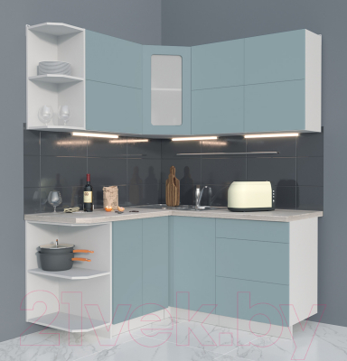 Готовая кухня Интерлиния Мила Матте 1.5x1.6 А левая