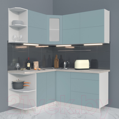 Готовая кухня Интерлиния Мила Матте 1.5x1.7 А левая