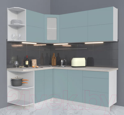 Готовая кухня Интерлиния Мила Матте 1.5x2.0 А левая