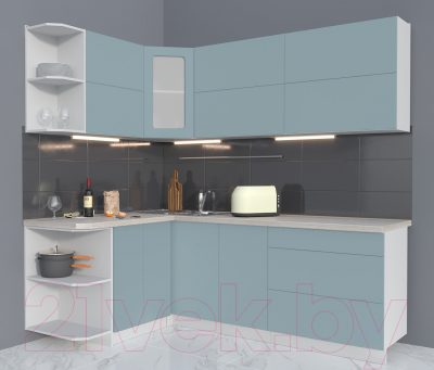Готовая кухня Интерлиния Мила Матте 1.5x2.2 А левая