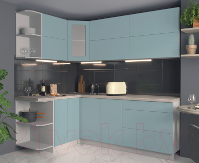 Готовая кухня Интерлиния Мила Матте 1.5x2.2 А левая