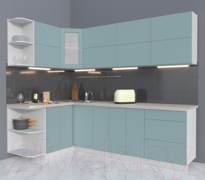 Готовая кухня Интерлиния Мила Матте 1.5x2.5 А левая