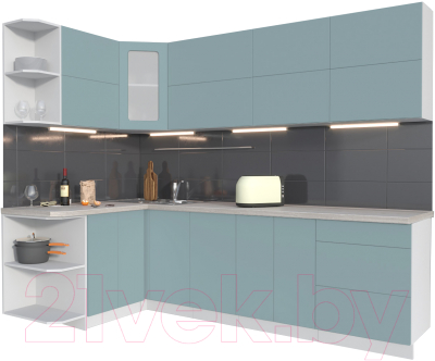 Готовая кухня Интерлиния Мила Матте 1.5x2.6 А левая - фото