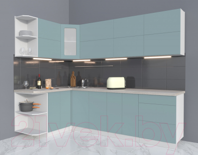 Готовая кухня Интерлиния Мила Матте 1.5x2.6 А левая