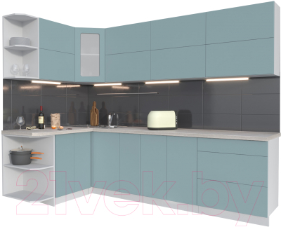 Готовая кухня Интерлиния Мила Матте 1.5x2.7 А левая - фото