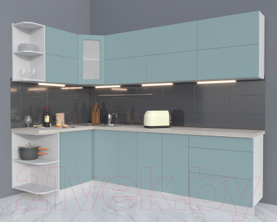 Готовая кухня Интерлиния Мила Матте 1.5x2.7 А левая