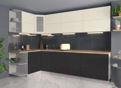 Готовая кухня Интерлиния Мила Матте 1.5x2.9 А левая