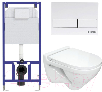 Унитаз подвесной с инсталляцией Sanita Luxe Attica SL DM ATCSLWH0104 + 525 040000 + L4 040014 - фото