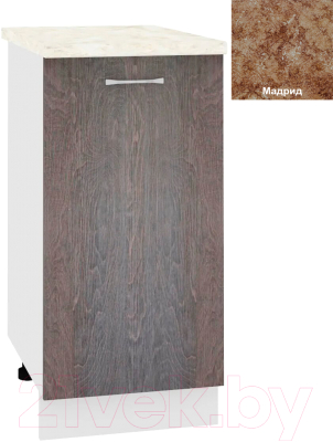 Шкаф-стол кухонный Кортекс-мебель Корнелия Лира НШ40р - фото