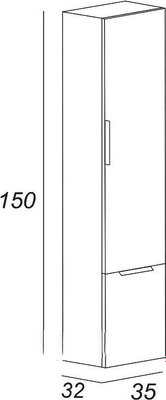 Шкаф-пенал для ванной Cezares 55182