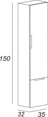 Шкаф-пенал для ванной Cezares 55183