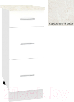 Шкаф-стол кухонный Кортекс-мебель Корнелия Лира НШ30р3ш - фото