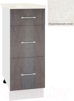 Шкаф-стол кухонный Кортекс-мебель Корнелия Лира НШ30р3ш - фото