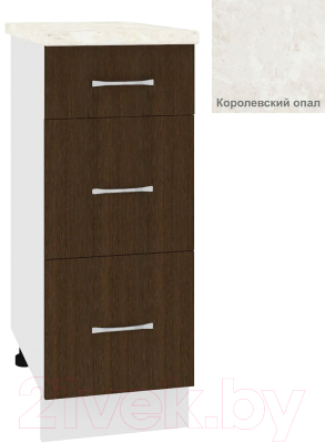 Шкаф-стол кухонный Кортекс-мебель Корнелия Лира НШ30р3ш - фото