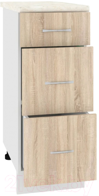 Шкаф-стол кухонный Кортекс-мебель Корнелия Лира НШ30р3ш