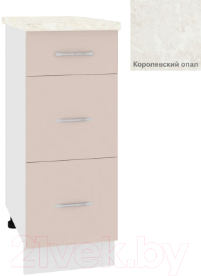 Шкаф-стол кухонный Кортекс-мебель Корнелия Лира НШ30р3ш - фото