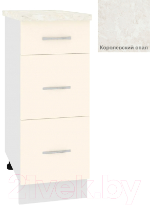 Шкаф-стол кухонный Кортекс-мебель Корнелия Лира НШ30р3ш - фото