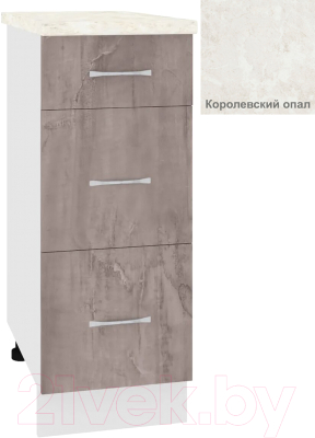 Шкаф-стол кухонный Кортекс-мебель Корнелия Лира НШ30р3ш - фото