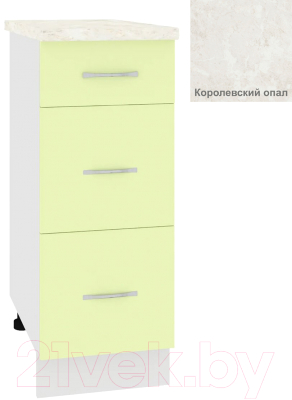 Шкаф-стол кухонный Кортекс-мебель Корнелия Лира НШ30р3ш - фото