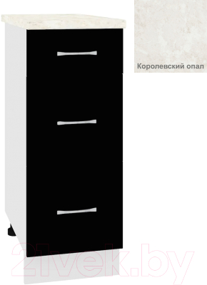 Шкаф-стол кухонный Кортекс-мебель Корнелия Лира НШ30р3ш - фото