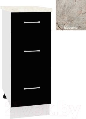 Шкаф-стол кухонный Кортекс-мебель Корнелия Лира НШ30р3ш - фото