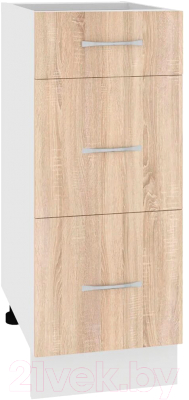 Шкаф-стол кухонный Кортекс-мебель Корнелия Лира НШ30р3ш без столешницы - фото