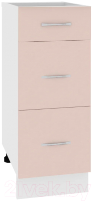 Шкаф-стол кухонный Кортекс-мебель Корнелия Лира НШ30р3ш без столешницы - фото