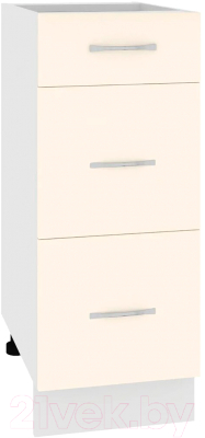 Шкаф-стол кухонный Кортекс-мебель Корнелия Лира НШ30р3ш без столешницы - фото