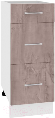 Шкаф-стол кухонный Кортекс-мебель Корнелия Лира НШ30р3ш без столешницы - фото