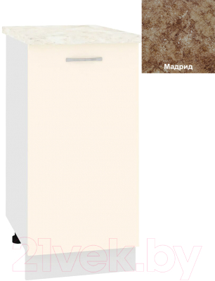 Шкаф-стол кухонный Кортекс-мебель Корнелия Лира НШ40р - фото