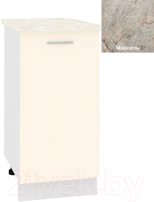 Шкаф-стол кухонный Кортекс-мебель Корнелия Лира НШ40р - фото